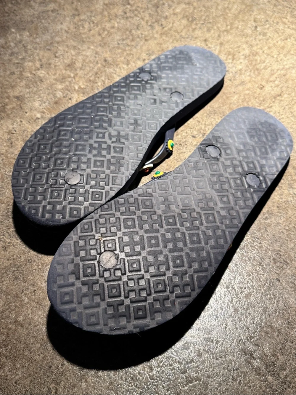 Tory Burch Marguerite Navy Flip Flop Sandals 9